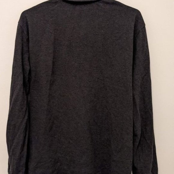 Ralph Lauren Custom Slim Fit Dark Grey Long Sleeve Polo - Picture 2 of 8